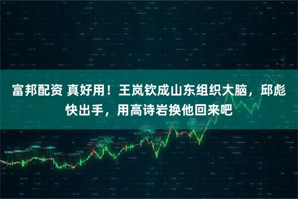 富邦配资 真好用！王岚钦成山东组织大脑，邱彪快出手，用高诗岩换他回来吧