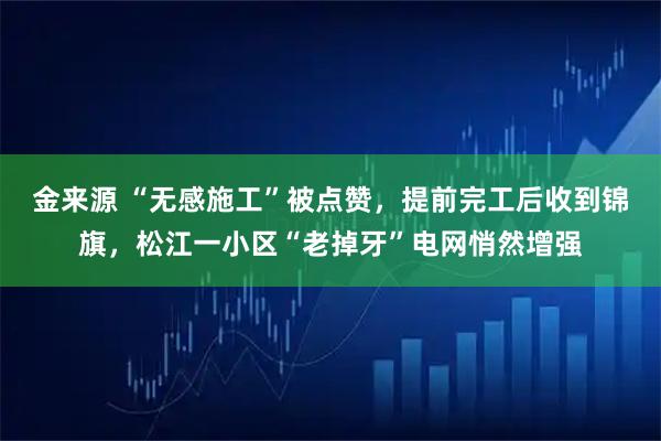 金来源 “无感施工”被点赞,提前完工后收到锦旗,松江一小区“老掉牙”电网悄然增强