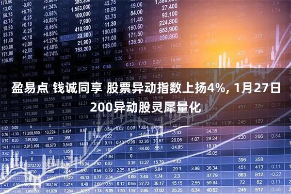 盈易点 钱诚同享 股票异动指数上扬4%, 1月27日200异动股灵犀量化