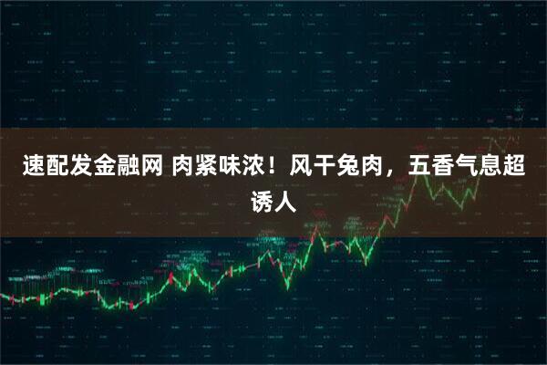 速配发金融网 肉紧味浓！风干兔肉，五香气息超诱人